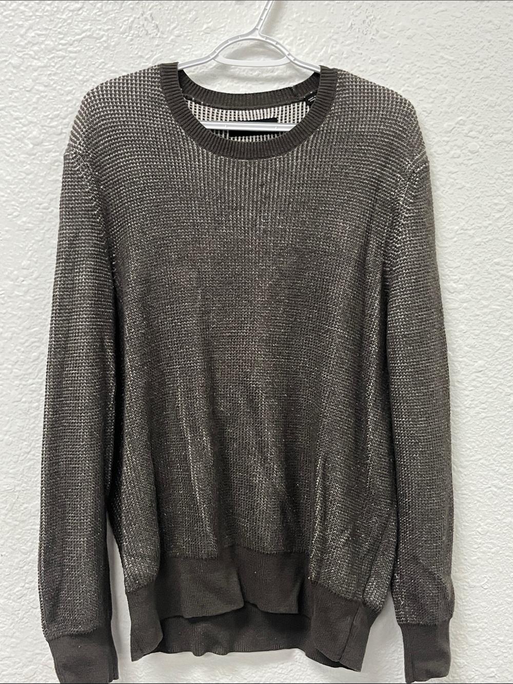 All Saints Nathan Chocolate Brown Crewneck Sweater #1192